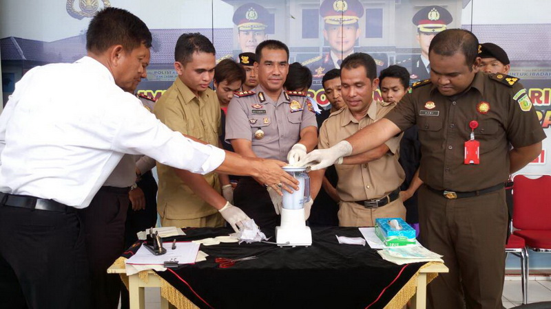 Polres Kampar Musnahkan 60 Gram Shabu